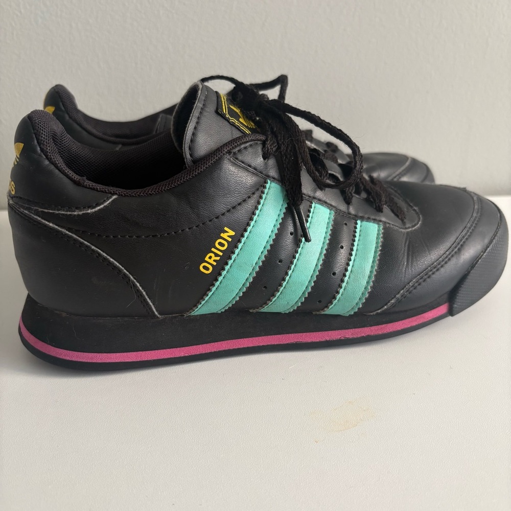 Adidas Originals Orion Sneakers Black Teal Pink Retro Low Top Women’s Size 4